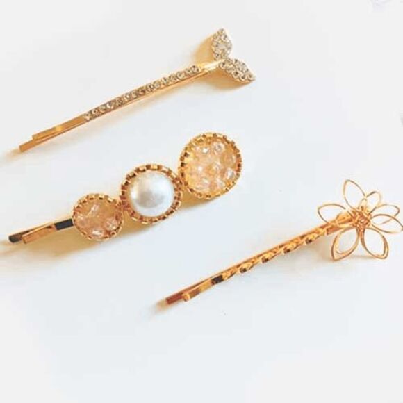 2/$21 Three Piece Bobby Pin Hair Accessory Set - Picture 1 of 8